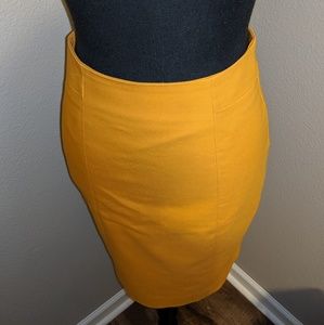 H&M Gold pencil skirt